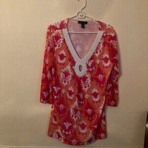 INC beaded, colorful top